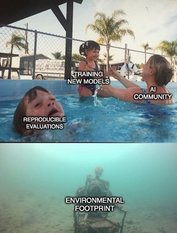 Environmental impact metrics for model evaluation